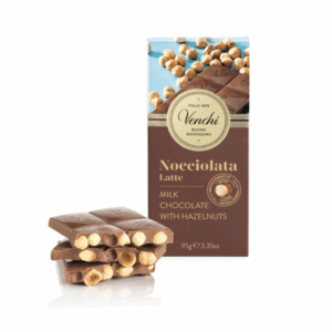 Venchi - Ljus choklad med hela hasselnötter, 100g.