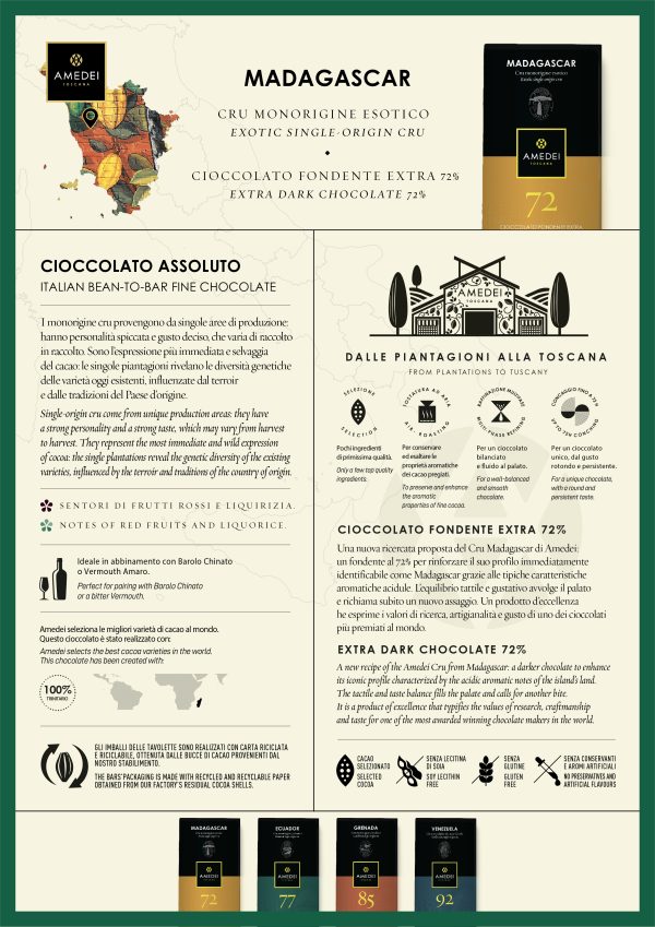Amedei - I Cru Madagascar, 72% kakaohalt, 50g. - Bild 2