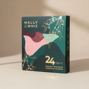 Wally and Whiz - Vingummikalender, grön 2026. 393g.