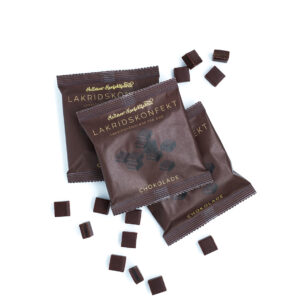Hattesens Konfektfabrik - Lakritskonfekt i påse, choklad, 32g.