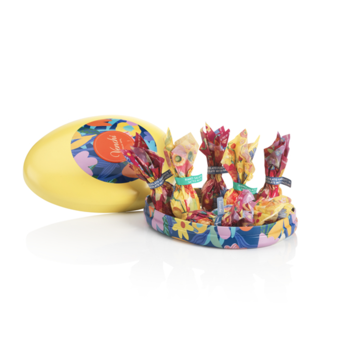 Venchi - Plåtägg med påskpraliner, 77g.