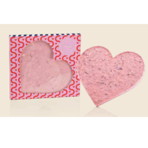 Venchi - Brutto&Buono hjärta, vit choklad/hallon/mandel/ros, 200g