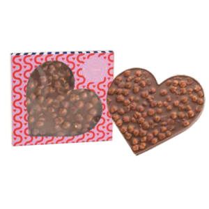 Venchi - Brutto&Buono hjärta, mjölkchoklad med hela hasselnötter, 200g.