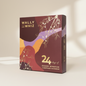 Wally and Whiz - Vingummikalender, röd 2026. 297g.