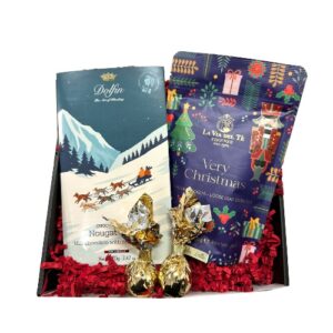 Finsmakande presentbox med choklad och julte