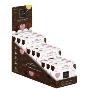Amedei - Love collection, chokladhjärtan 76,5g. MED STÄLL