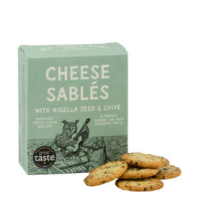 Shortbread House Ostsableér - svartkumminfrön och gräslök, 35g.