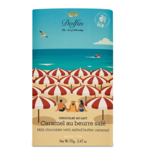 Dolfin Vintage Sommar - ljus choklad med saltad smörkola, 70g.