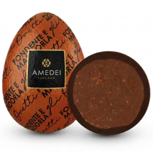 Amedei chokladägg i lösvikt - mörk choklad med mandelfyllning, 1kg.